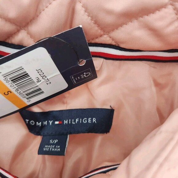 Tommy Hilfiger Winter Jacket Womens Size Small Pink Quilted Full Zip Pockets - Picture 3 of 6
